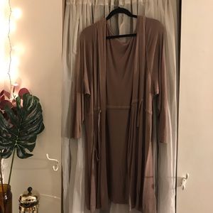 Torrid Brown Longline Hooded Cardigan